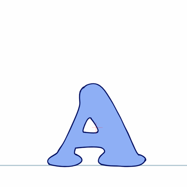 Buchstabe A animiert