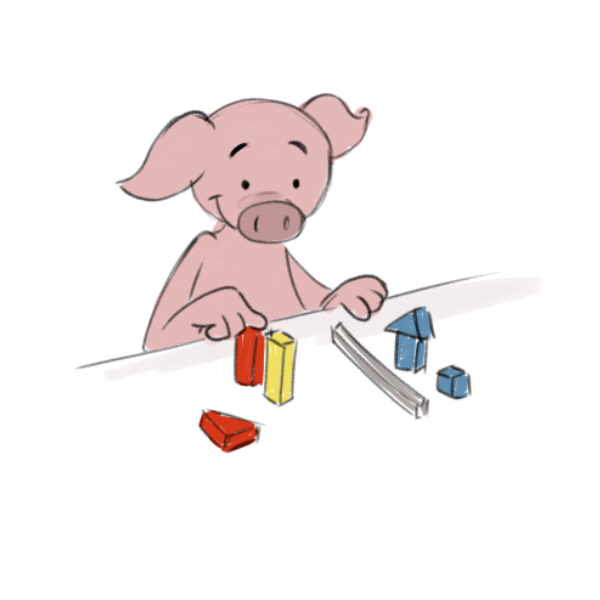 Bauklotz-Aufstellung